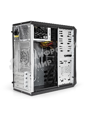 Компьютерный корпус Minitower ExeGate BA-204U-UNS500 (mATX, БП UNS500 с вент. 12см, 2хUSB+2хUSB 3.0, аудио, черный)