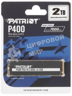 Накопитель SSD Patriot PCIe 4.0 x4 2Tb P400LP2KGM28H P400 Lite M.2 2280