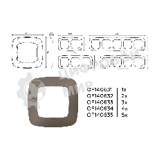 Рамка OMEGA Ecta (Темная бронза матовый) 1-ая OF140631