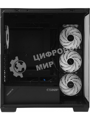 Компьютерный корпус Gigabyte Gb-C500P ST черный без БП ATX 3x120мм 6x140мм 2xUSB 3.0 1xUSB3.1 audio bott PSU
