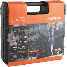Дрель-шуруповерт аккумуляторная Patriot BR 119Li, Аккумуляторная, 12В, 2 АКБ