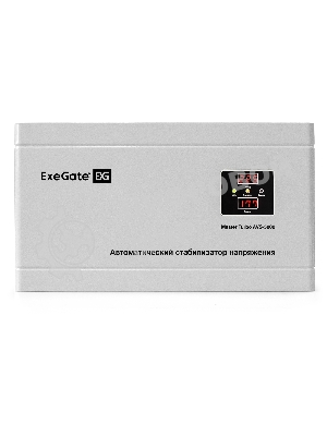 Стабилизатор напряжения ExeGate Master Turbo AVS-5000 (5000ВА, 100-265В, цифр. индикация вход/вых. напряжения, 220В±8%, КПД 98%, 5 уровней защиты, задержка, усиленный метал.корпус, клем.колодка, RTL)