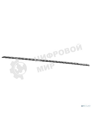 Вертикальный кабельный органайзер ЦМО в шкаф, ширина 75 мм 42U, черный (ВКО-М-42.75-9005)