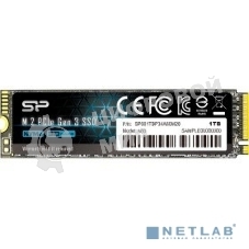 Накопитель SSD Silicon Power P34A60, 1Tb, PCIe 3.0 x4, M.2 2280, NVMe, R/W 2200/1600