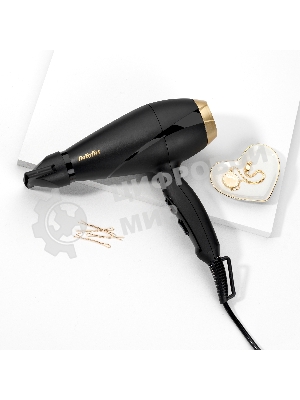 Фен BaByliss Power Pro 2000 6704E черный, 2000 Вт, ионизация