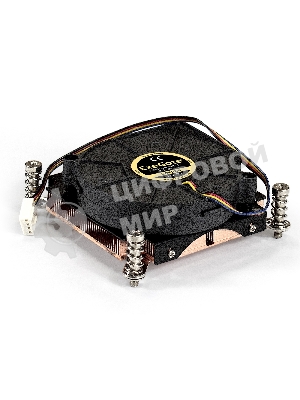 Кулер для процессора ExeGate ESNK-0049.PWM.1U.2011/66.Cu черный, 75 мм, медь, 5000 об/мин, 54 дБ, 4 pin, 115 Вт, 30 мм