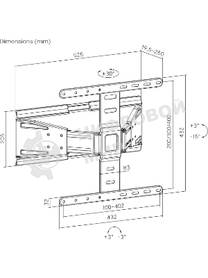 Кронштейн для телевизора Ultramounts UM955 черный 37