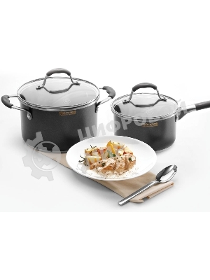 Ковш Rondell Stern RDS-008, 1.9л, с крышкой 16см, серый