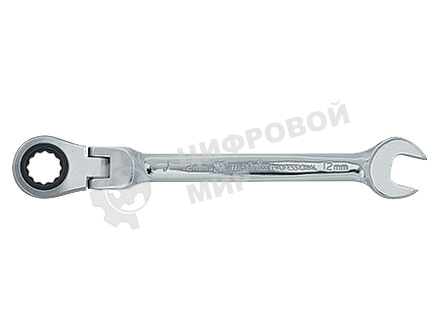 Ключ комбинированный трещоточный Matrix 13 мм, CrV шарнирный, зерк.хром professional