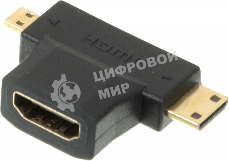 Переходник HDMI + Mini HDMI (Male) HDMImicro (m)/HDMI19 (f)
