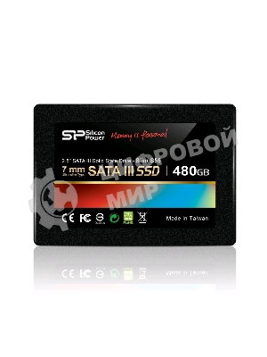 Накопитель SSD Silicon Power Slim S55, 480Gb, SATA, 2.5