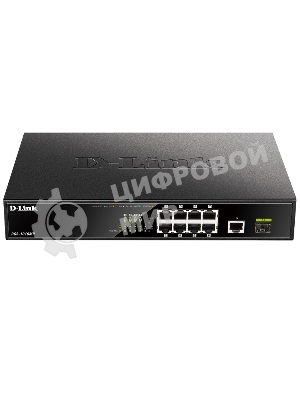 Коммутатор D-Link DGS-1010MP/A1A, 9×1 Гбит/с + 1×1 Гбит/с SFP, неуправляемый