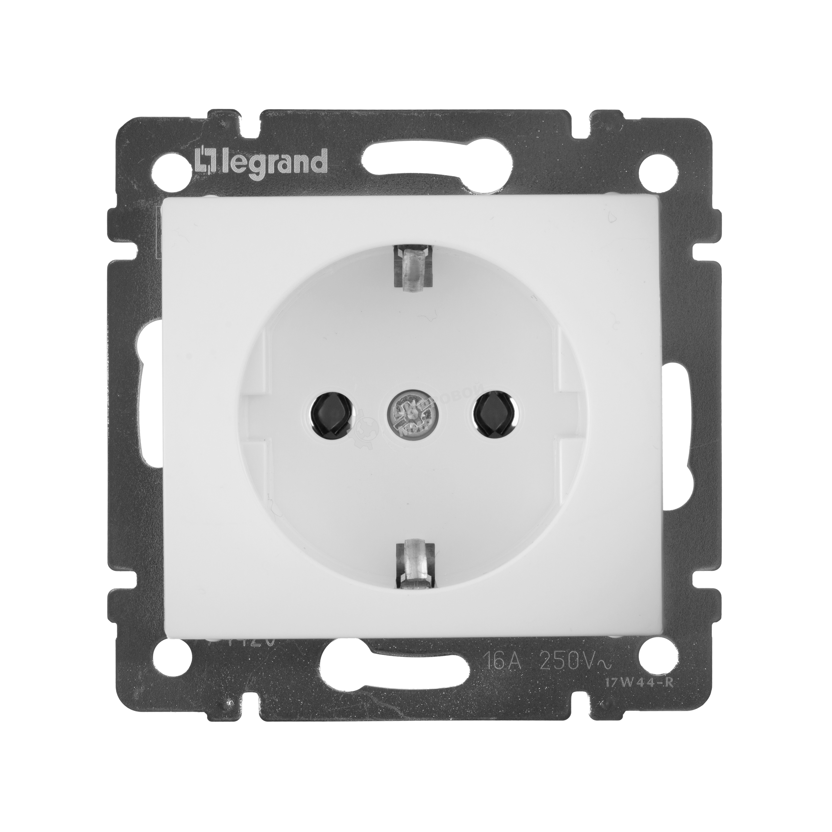 Розетка электрическая Valena с заземлением (белая)