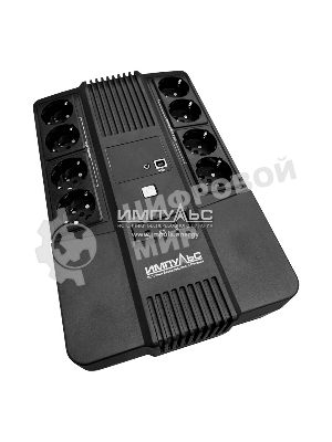 Источник бесперебойного питания Импульс ИБП ИМПУЛЬС МАСТЕР 600, 600ВА/360Вт, LED, USB, RJ11/RJ45, SCHUKOx8