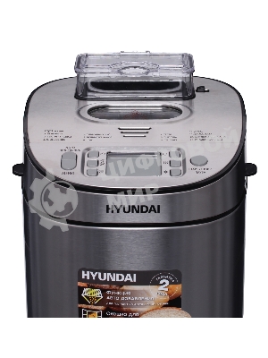 Хлебопечка Hyundai HYBM-M0313G серебристый/чёрный, 600 Вт, 0.9 кг, 13 программ