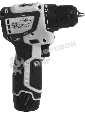 Дрель-шуруповерт ИНТЕРСКОЛ ДА-10/12В, 12 В, 2 Ач, 36 Нм, бесщеточный