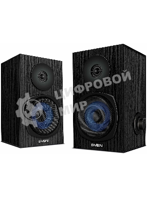 Акустическая система 2.0 SVEN SPS-576 черные (2x4W, Bluetooth, дерево)