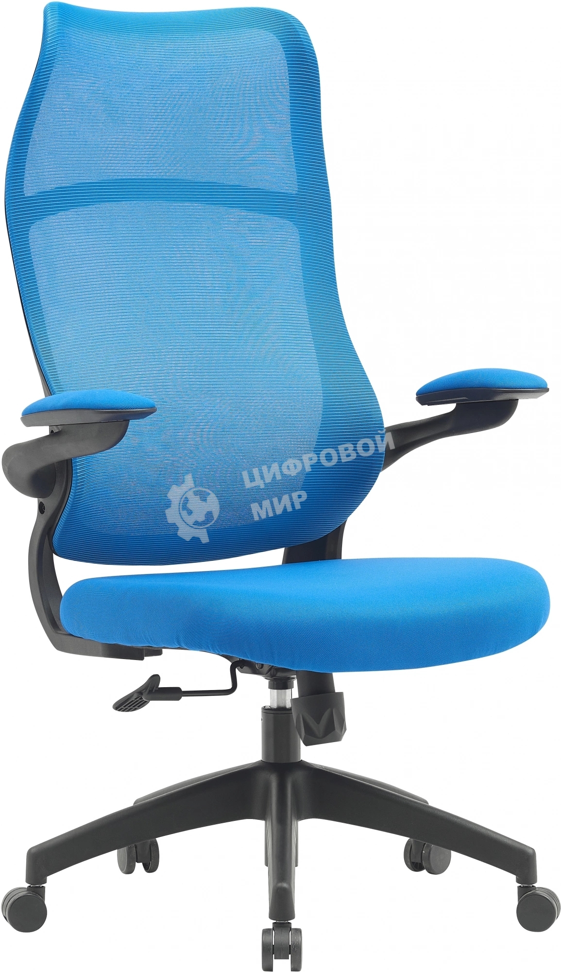 Кресло компьютерное Cactus CS-MC505-BL темно-синий, сиденье темно-синий, сетка/ткань, крестов. пластик