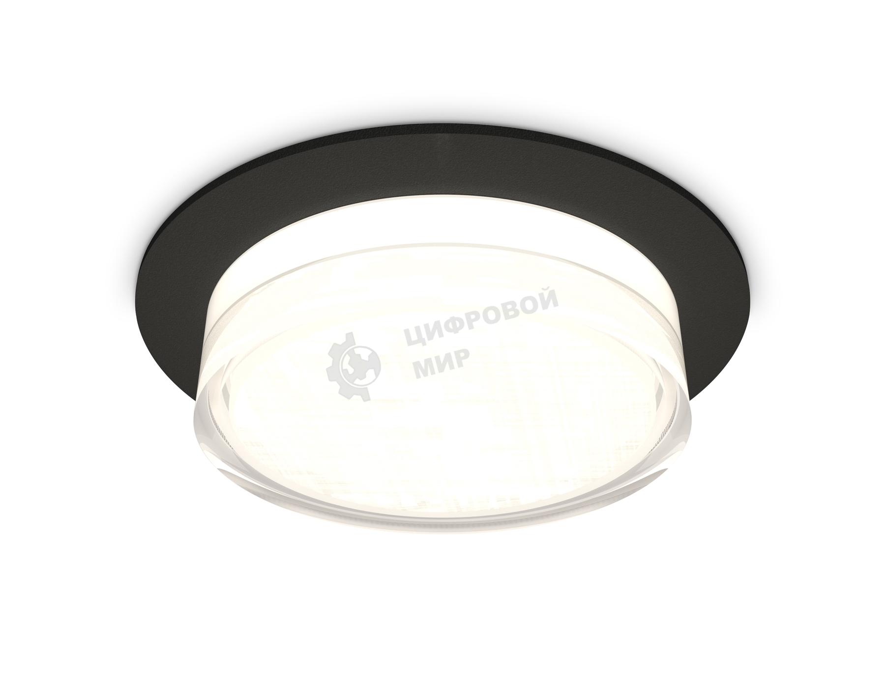 Комплект встраиваемого светильника Ambrella light XC8051024 SBK/FR/CL черный песок/белый матовый/прозрачный GX53 (C8051, N8399)