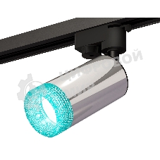 Светильник Ambrella light XT6325002 PSL/SBK/BL серебро полированное/черный песок/голубой MR16 GU5.3 (A2521, C6325, N6153)