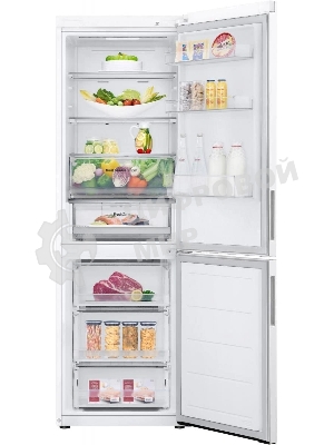 Холодильник LG GC-B459AQQW белый двухкамерный 234/110л морозилка снизу, No Frost