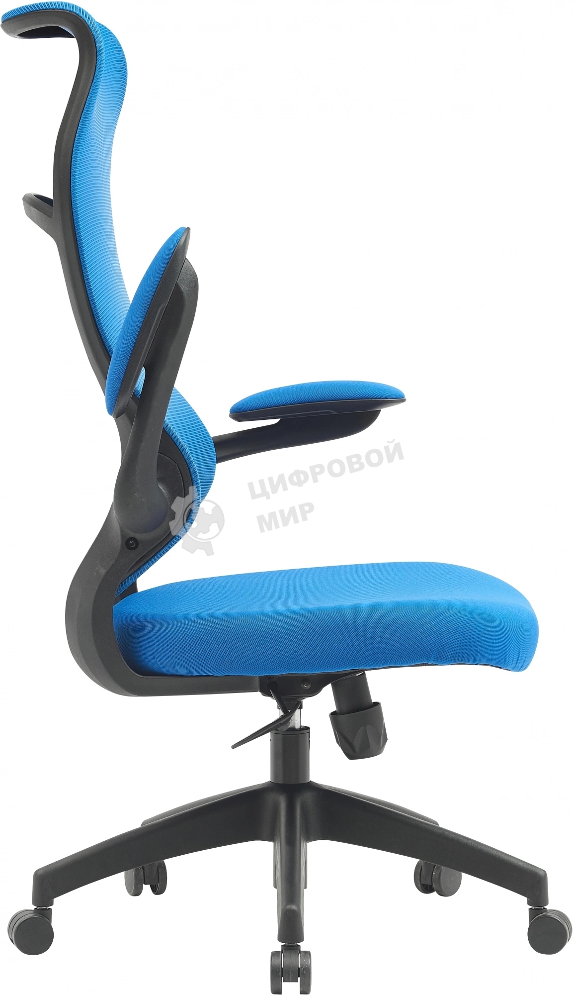 Кресло компьютерное Cactus CS-MC505-BL темно-синий, сиденье темно-синий, сетка/ткань, крестов. пластик