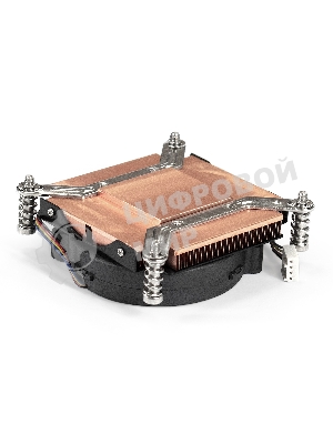 Кулер для процессора ExeGate ESNK-0049.PWM.1U.2011/66.Cu черный, 75 мм, медь, 5000 об/мин, 54 дБ, 4 pin, 115 Вт, 30 мм