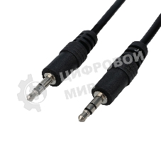 Шнур СМАРТКИП Стерео 3,5 мм штекер - Стерео 3,5 мм штекер, 1.2 м, черный (10 шт./уп.)