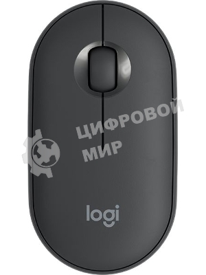 Мышь беспроводная Logitech Pebble M350 графитовый, 1000 dpi, радиоканал, Bluetooth, USB, кнопки - 3