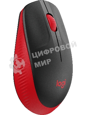 Мышь беспроводная Logitech M190 черный/красный, 1000 dpi, радиоканал, USB, кнопки - 3