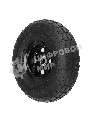 Колесо Palisad пневм. 4.10/3.50–4 с несим.ступ. d260 мм. подш. внут.диам. 20мм. длина оси - 5