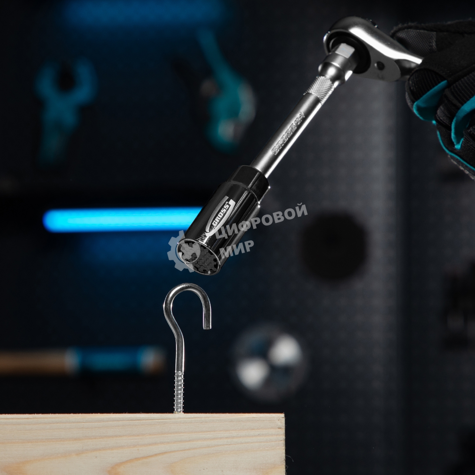 Головка торцевая Gross 13191 многоразмерная CrV 6-21 мм под квадрат 3/8