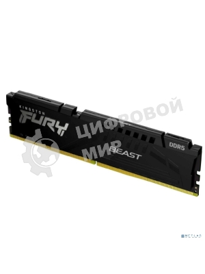 Оперативная память Kingston Fury Beast, DDR5, 8GB (1x8GB), 6000MHz, CL36, DIMM, с радиатором, черный