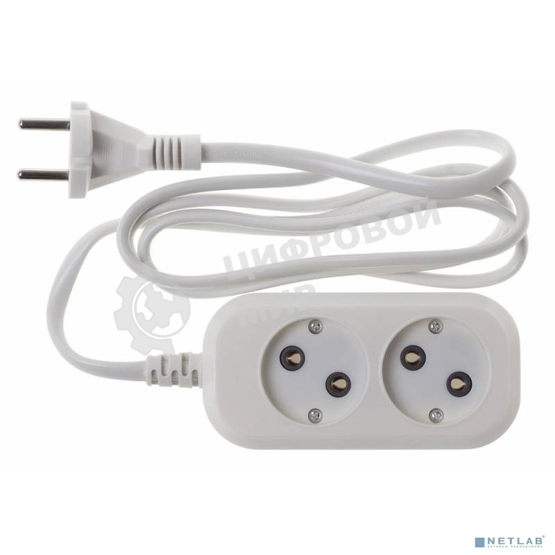 Сетевой удлинитель Buro BU-PSL2.1/W 1.5 м (2 розетки) белый (пакет ПЭ)
