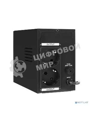 Источник бесперебойного питания ExeGate Power Smart ULB-500.LCD.AVR.2SH 500VA/300W, LCD, AVR, 2*Schuko, металлический корпус, черный
