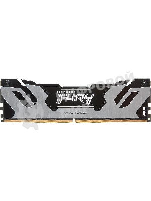 Оперативная память Kingston Fury Renegade, DDR5, 32Gb (1x32GB), 6400MHz, CL32, DIMM, радиатор, серебристый/черный