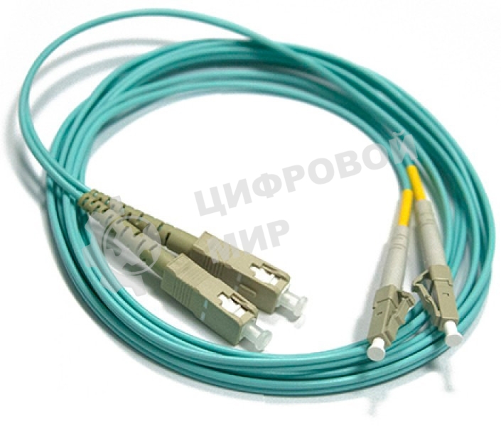 Патч-корд LANMASTER LAN-2LC-2SC/OM3-1.0 2x50/125 OM3 LC дуплекс-SC дуплекс 1м LSZH