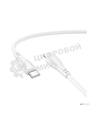 Дата-кабель BOROFONE BX121/PD кабель Type-C-Lightning/1m/27W/Нейлон/белый