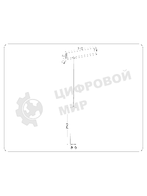 Управляемый светодиодный светильник для шинопровода Magnetic Ambrella light GL1432 BK черный IP20 10W 3000K-6400K 220V 24° D35*240 H1500 (Без ПДУ)