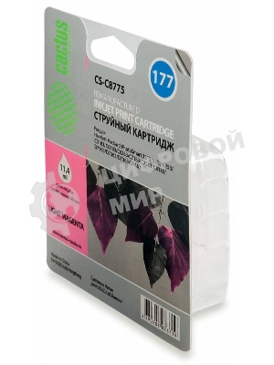 Картридж струйный Cactus CS-C8775 №177 светло-пурпурный (11.4 мл) для HP PS 3213/3313/8253/C5183/C6183/C6283/C7183/C7283/C8183/D7163/D7263/D7363/D7463