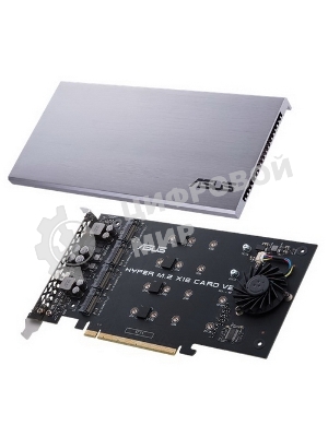 Внутренний адаптер ASUS для создания массивов RAID HYPER M.2 X16 CARD V2