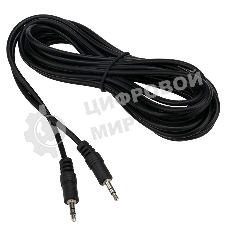 Шнур СМАРТКИП Стерео 3,5 мм штекер - Стерео 3,5 мм штекер, 1.2 м, черный (10 шт./уп.)