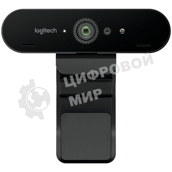 Веб-камера Logitech Brio 4K HDR 3840x2160, 30 кадр/с, USB Type-A, микрофон (2 шт, шумоподавление), автоматическая фокусировка, автоосвещение, HDR, шторка приватности, универсальное крепление