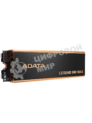 Накопитель SSD ADATA LEGEND 960 MAX, 2Tb, PCIe 4.0 x4, M.2 2280, NVMe, R/W 7400/6800, с радиатором