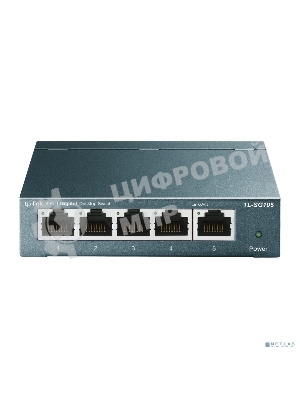 Коммутатор TP-Link SOHO TL-SG105 5-port Desktop Gigabit Switch, 5 10/100/1000M RJ45 ports, metal case