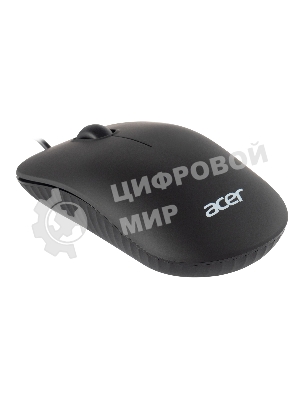 Мышь проводная Acer OMW122 черный, 1200 dpi, USB, кнопки - 3