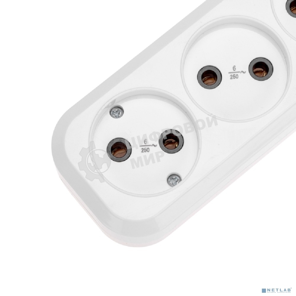 Удлинитель PROconnect 3 гнезда, 1,5 м, 2х0,75 мм², б/з, белый