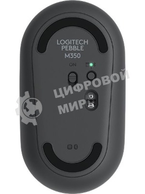 Мышь беспроводная Logitech Pebble M350 графитовый, 1000 dpi, радиоканал, Bluetooth, USB, кнопки - 3