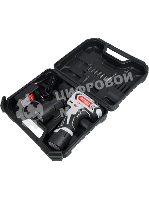 Дрель-шуруповерт Ресанта ДА-12-2ЛК, 12 В, 2 Ач, 40 Нм, щеточный