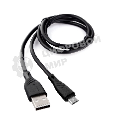 Кабель USB2.0 Cablexpert CCB-mUSB2-AMBMO1-1MB, AM/microB, издание Classic 0.1, 1м, черный, блистер